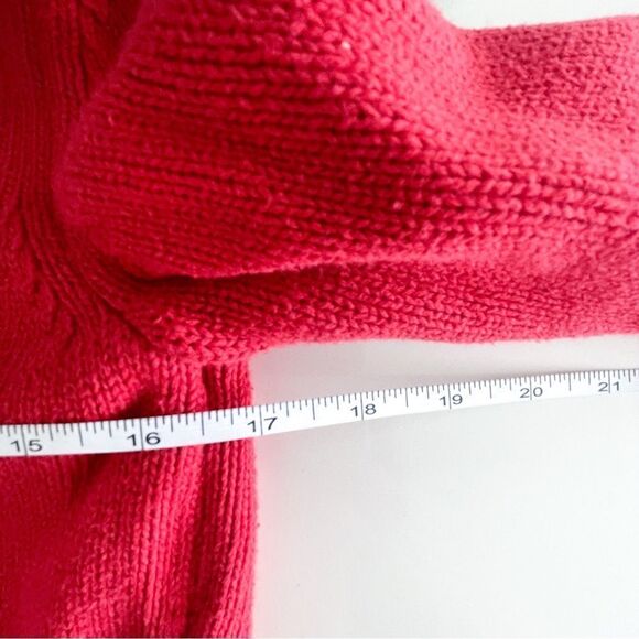 Tommy Hilfiger Sweater Red Crewneck Snowflake Cotton Women's S Long Sleeved - Picture 5 of 7